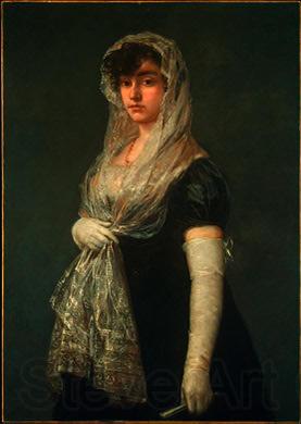 Francisco de Goya Joven dama con mantilla y basquina France oil painting art